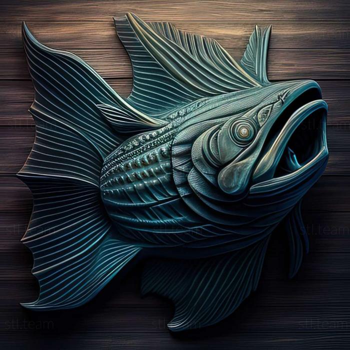 3D model Blue catfish ancistrus fish (STL)